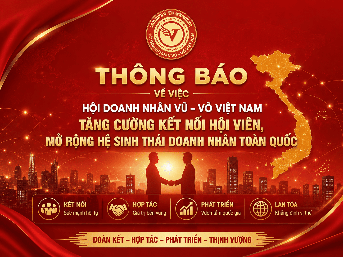Thông báo của Hội Doanh nhân Vũ – Võ Việt Nam V/v tăng cường kết nối hội viên, mở rộng hệ sinh thái doanh nhân toàn quốc
